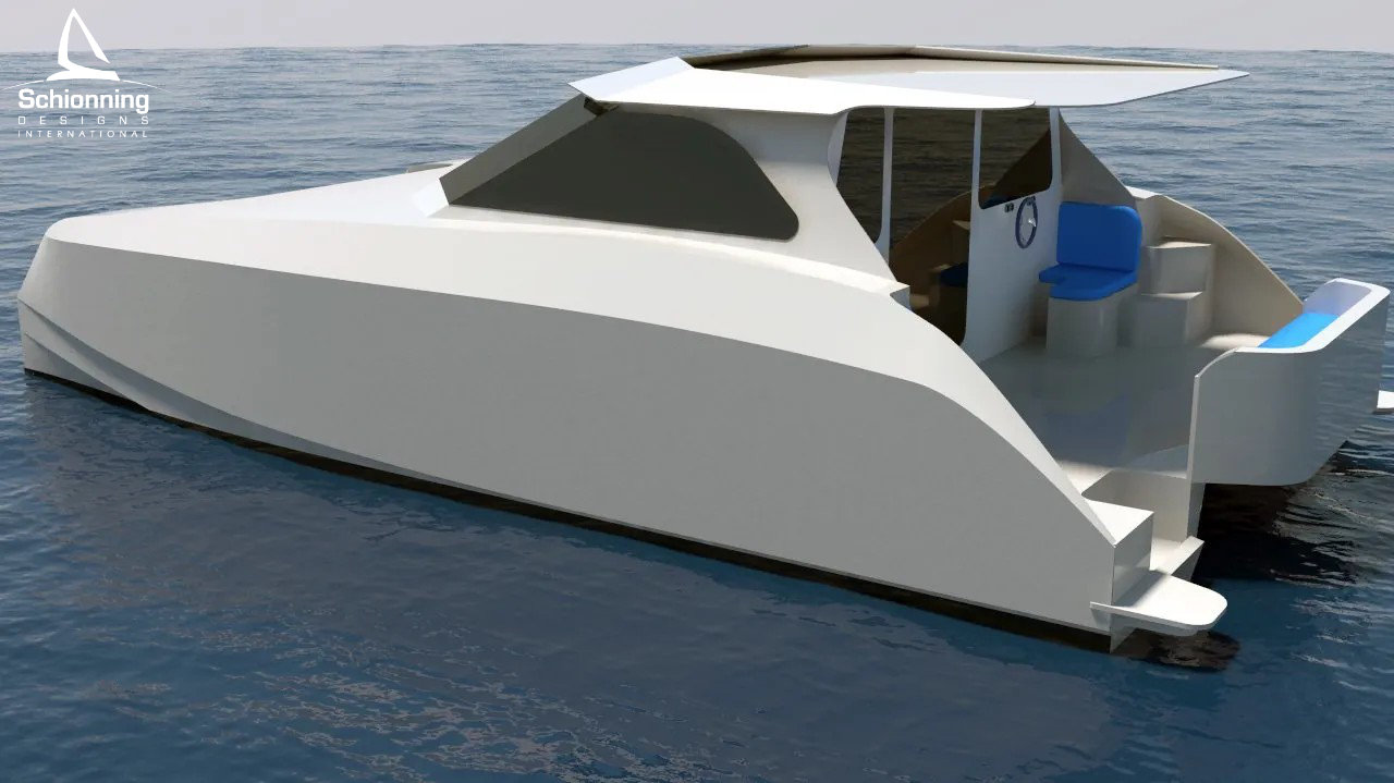 Growler 880 GTR Power Catamaran Exterior CAD Designs - SDI - Schionning Designs International