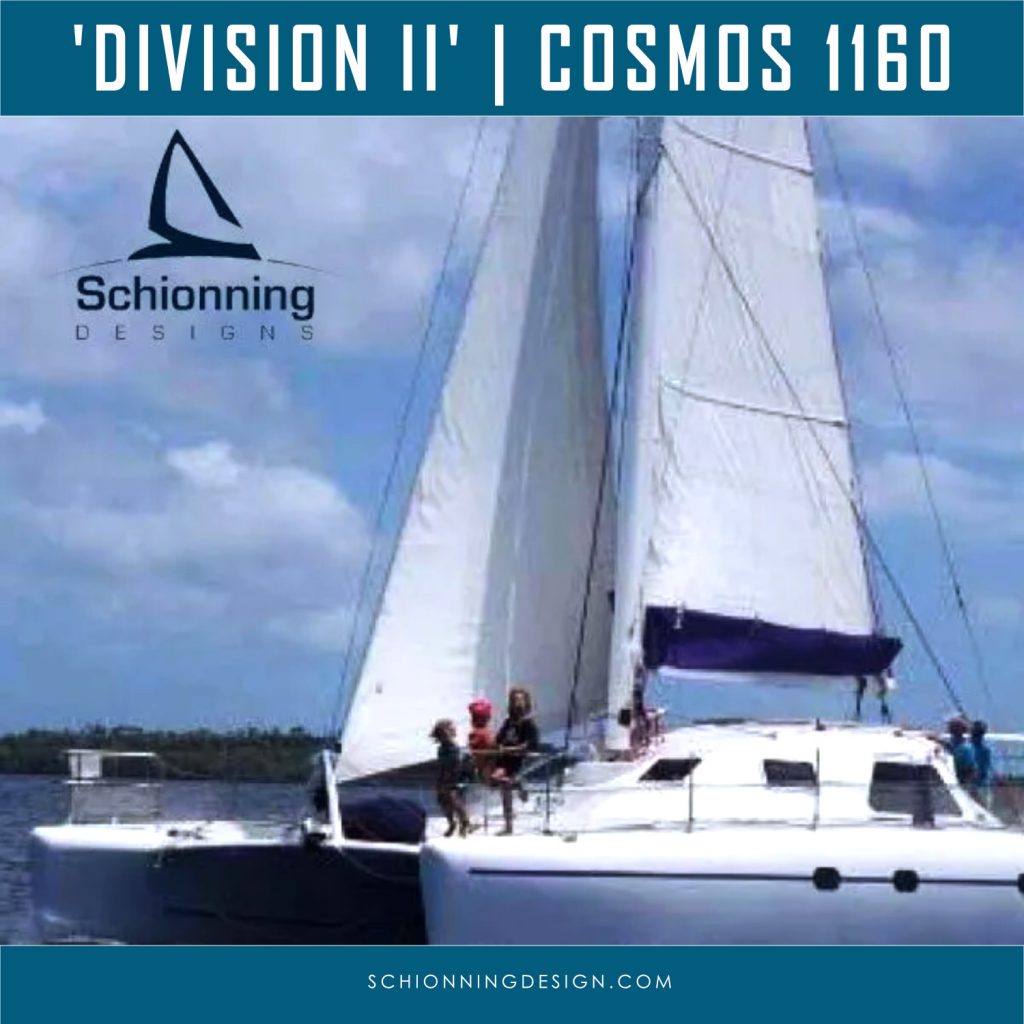 'DIVISION II' | Cosmos 1160 Dan and Amy Kellaghan write about their experiences sailing through the South Pacific aboard their Cosmos 1160 design 'DIVISION II'. by Schionning Designs