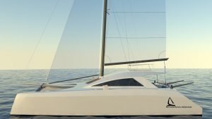 Arrow1201_CAD Render by Schionning Designs International www.schionningdesign.com #catamarandesign #catamran - The Schionning Designs Team is excited to announce a new high performance cruising design, the modern and stylish Arrow 1201. The Arrow 1201 promises the same sailing experience and performance of the 1200 version yet with a revised interior and cockpit giving more options. The Arrow 1201 has the same layout to the Arrow 1280s.