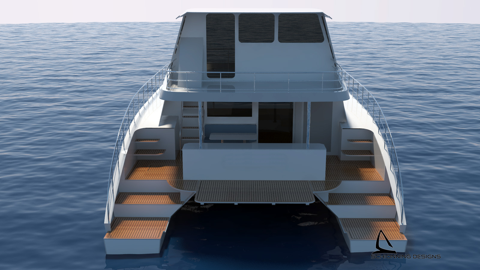 Schionning Designs Prowler 1500 Power Catamaran - Exterior CAD Render 011