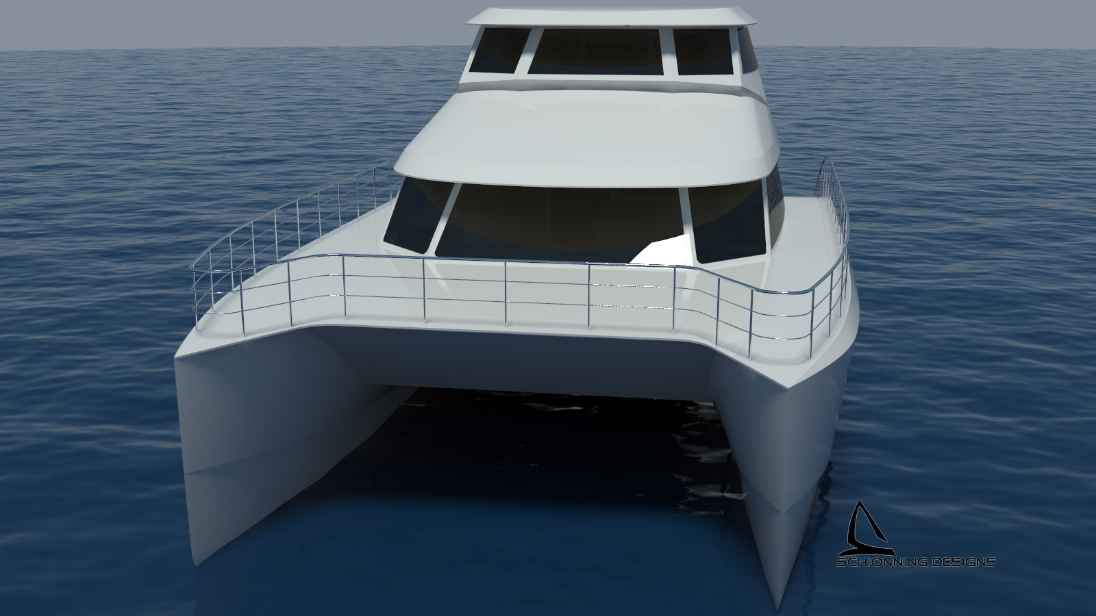 Schionning Designs Prowler 1500 Power Catamaran - Exterior CAD Render 07