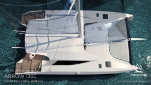 Owner Build – Arrow 1360 | Perth, Australia This Arrow 1360 owner build in Perth, Western Australia demonstrates the strength, efficiency, and build practicality of Schionning Designs’ composite catamaran engineering. Constructed using CNC-cut foam panels and Schionning’s detailed construction system, the project highlights how experienced owner-builders can achieve precise alignment, excellent structural consistency, and professional-level results. The Arrow 1360 is a lightweight performance cruising catamaran combining efficient hull forms, modern structure, and a balanced sail plan. The design offers excellent speed potential, responsive handling, and comfortable living spaces for extended cruising. This build reflects a strong focus on structural integrity, weight control, and high-quality composite workmanship throughout all stages of construction. Catamaran Owner Build - Design: Arrow 1360 - Build Type: Owner Build - Location: Perth, Australia - Construction Method: Composite (foam sandwich) - Status: In Progress / Completed (choose one) - Designer: Schionning Designs 🔹 ABOUT THE ARROW 1360 CATAMARAN BUILD This Arrow 1360 is being constructed by an experienced owner-builder using Schionning Designs’ CNC-cut kit and detailed construction documentation. The project demonstrates how a well-supported owner build can achieve professional-level results while allowing personal involvement at every stage. The builder has focused on accuracy, weight control, and clean composite workmanship to ensure the finished vessel delivers on the Arrow 1360’s performance potential. 🔹 DESIGN HIGHLIGHTS 1. Slim, efficient hulls for excellent speed and low drag 2. Lightweight composite structure for high strength-to-weight ratio 3. Modern bridgedeck clearance for reduced slamming 4. Balanced sail plan and performance-oriented rig 5. Spacious cruising layout with long-range capability Interested in building your own Arrow 1360 or another Schionning design? Contact Schionning Designs to discuss plan options, kit availability, and technical support. Email: info@schionningdesign.com Visit: www.schionningdesign.com