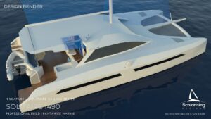 Solitaire 1490 – Escapade | Thailand - Schionning Design: Solitaire 1490 - Vessel Name: Escapade - Build Type: Professional Yard Build - Builder: Pantawee Marine - Location: Thailand - Status: Completed 'Escapade' Solitaire 1490 Catamaran Design by Schionning Designs is a professionally constructed Solitaire 1490 built by Pantawee Marine in Thailand on behalf of a private owner. Demonstrating the refined craftsmanship, structural quality, and performance potential of Schionning Designs’ composite catamaran engineering. Built for a private owner, the project showcases the capabilities of an experienced production yard combined with Schionning Designs’ proven engineering, CNC construction systems, and composite methodologies. The Solitaire 1490 is a high-performance cruising catamaran featuring efficient hull forms, lightweight structure, and a powerful yet manageable sail plan. The design delivers fast passagemaking, excellent seakeeping, and comfortable accommodation for extended cruising. This build reflects a strong focus on structural integrity, precision assembly, and high-quality composite workmanship throughout all stages of construction. Professional Catamaran Build Overview * Design: Solitaire 1490 * Vessel Name: Escapade * Build Type: Professional Yard Build * Builder: Pantawee Marine * Location: Thailand * Construction: Foam sandwich composite * Status: Completed * Designer: Schionning Designs Solitaire 1490 Catamaran Design Characteristics * Slender, efficient hulls for high-speed performance * Lightweight composite structure * Good bridgedeck clearance * Performance-oriented rig and appendages * Offshore-capable cruising platform Solitaire 1490 Catamaran Construction Highlights * CNC-cut foam core panels * Epoxy composite laminates * Precision jigging and alignment * High-quality finish and detailing * Yard-controlled quality systems Interested in building your own Solitaire 1490 or another Schionning design? Contact Schionning Designs to discuss plan options, kit availability, and technical support. Email: info@schionningdesign.com Web: www.schionningdesign.com