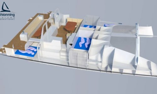 G-Force 1500C Interior Std CAD Catamaran Design - SDI - Schionning Designs International