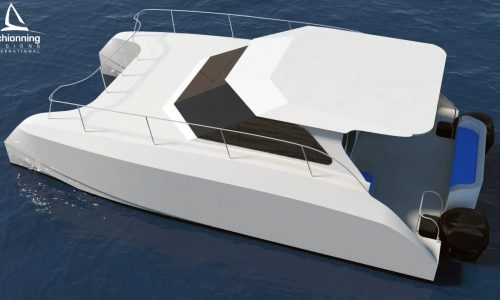 Growler 880 GTR Power Catamaran Exterior CAD Designs - SDI - Schionning Designs International
