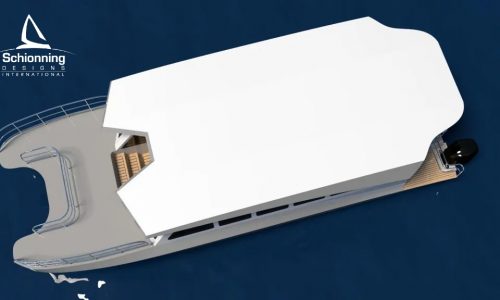 Prowler 1100 Water Taxi Catamaran by Schionning Designs - Top View 3