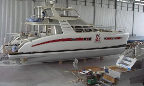 SDI Alaskan 52 Power Catamaran Lion King in Production 1