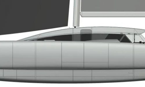 Tracer 1500TRi Trimaran Exterior CAD Renders - SDI - Schionning Designs International